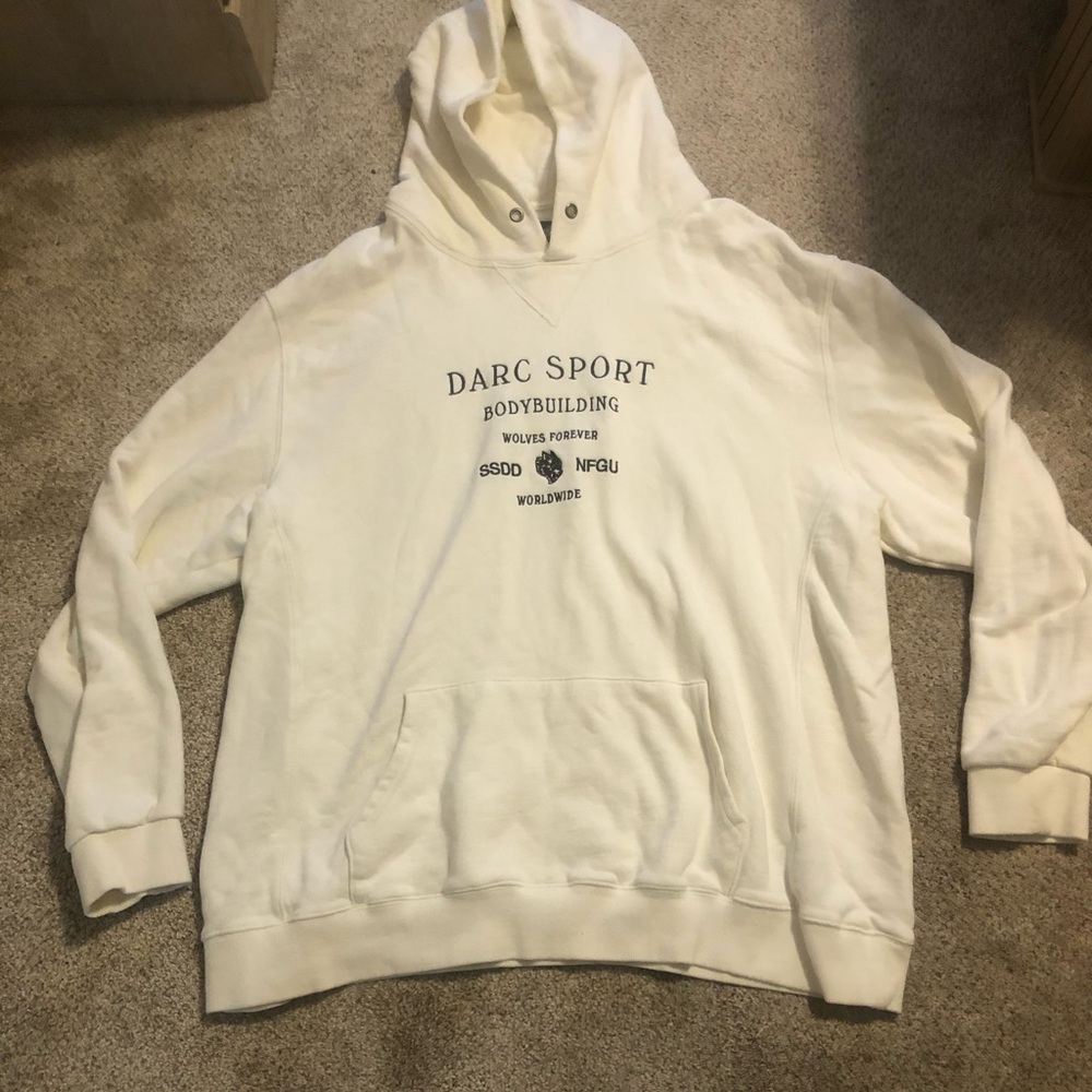 Darc Sport Cream Pullover Hoodie with Chest Logo